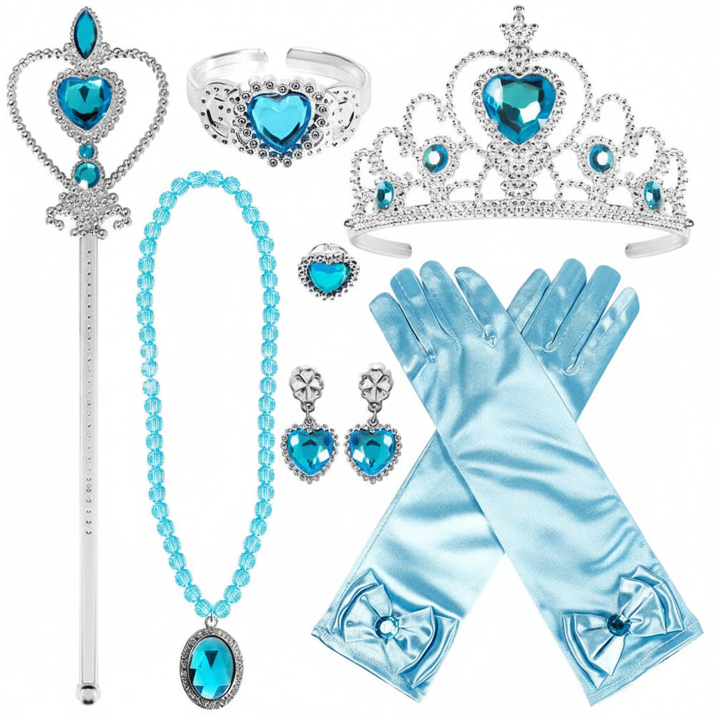 Princess jewellery set shown in the four available colours