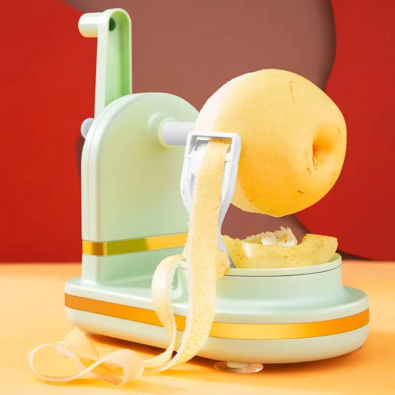 Manual apple peeler machine with crank handle