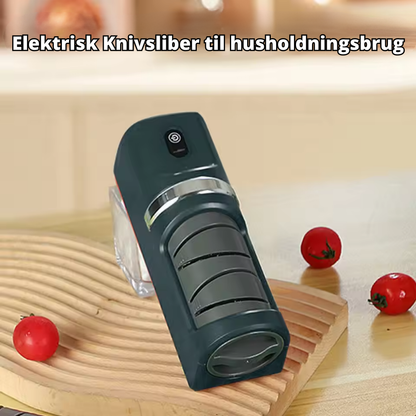 Electric knife sharpener with USB charging cable