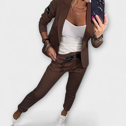 Vionne | Elegant Set Of Top, Jacket, And Pants