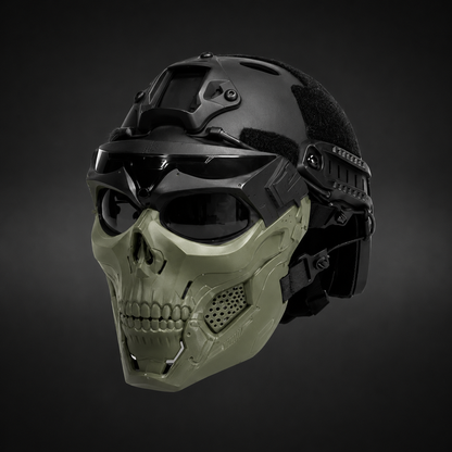 Tactical skull mask shown in black