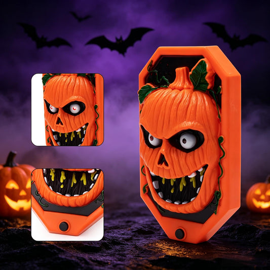 Halloween scary doorbell with pop-up spider and flashing LED eyes