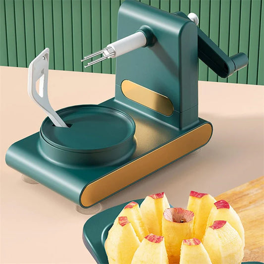 Manual apple peeler machine with crank handle