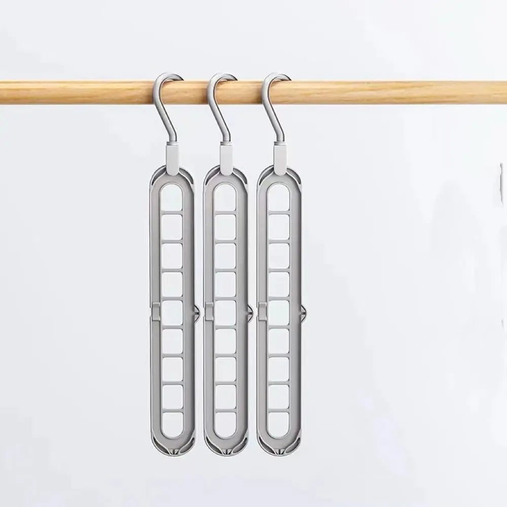 Space-saving closet hanger hook detail