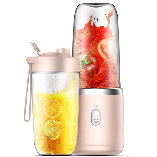 Portable blender and electric juicer with stainless steel blades