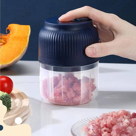 Mini garlic chopper with stainless steel blades