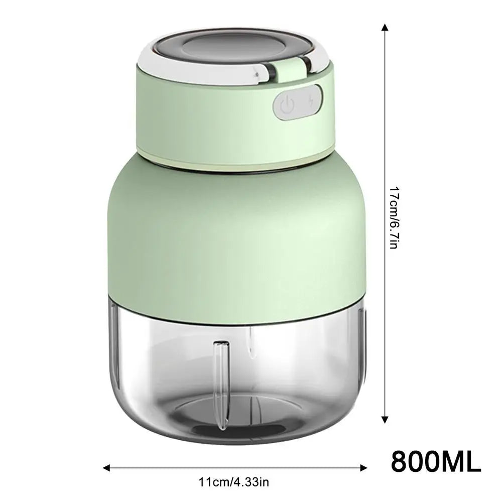 Portable 2-in-1 blender and juicer with stainless steel blades