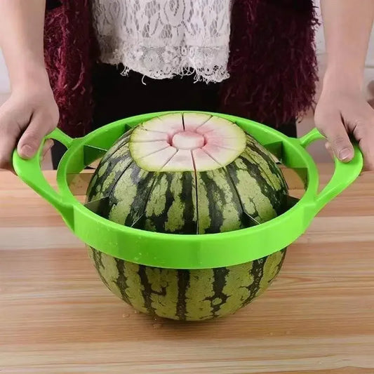 Stainless steel fruit slicer for watermelon and apple wedges