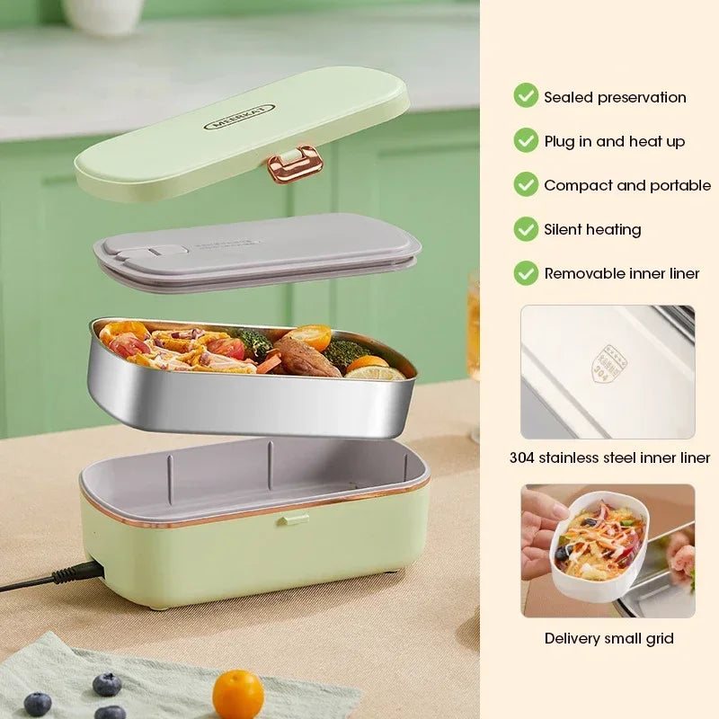 Portable electric lunch box with steaming function