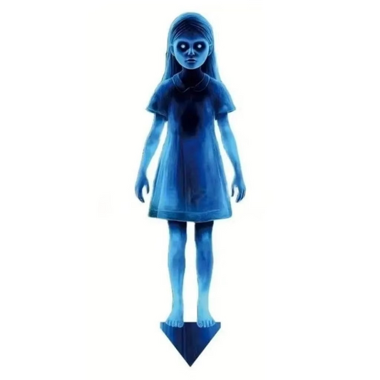 Lighted metal ghost yard stakes for outdoor Halloween decoration