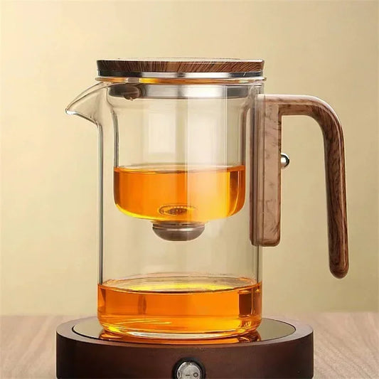 Borosilicate glass teapot with separate tea filter