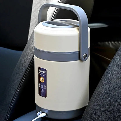USB heated electric lunch box with stainless steel containers