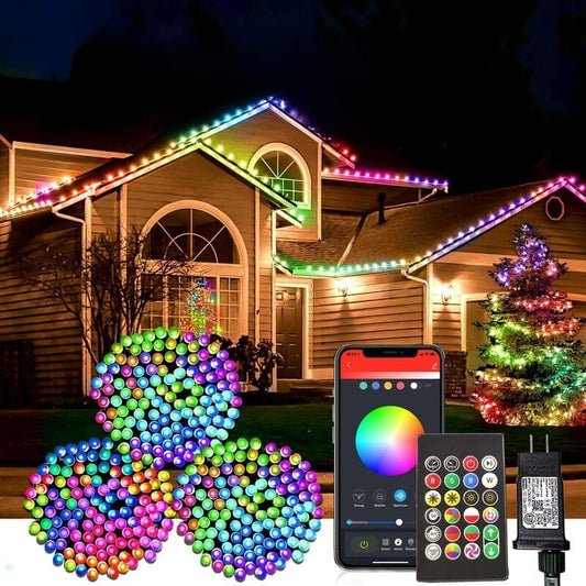 Smart RGB LED string lights with app and remote control