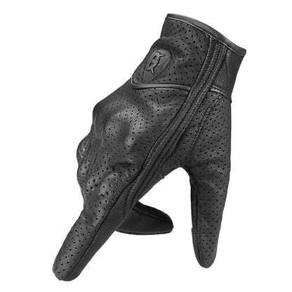 Perforated panels on the back of the riding gloves