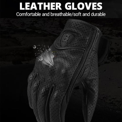 Touch screen fingertip detail on the leather gloves
