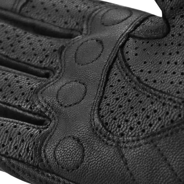 Palm side of the black motorcycle gloves