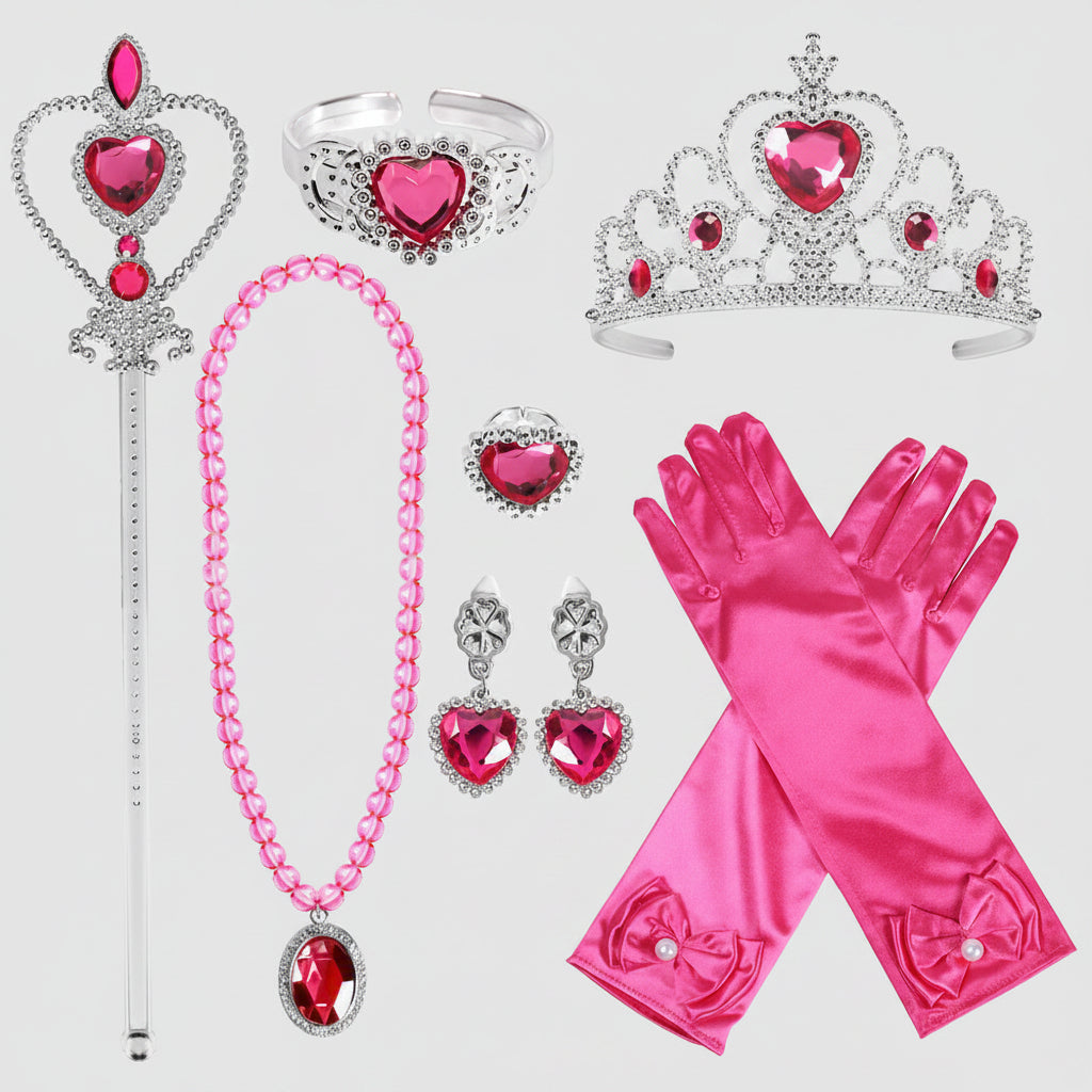 Girls princess costume necklace and earrings set