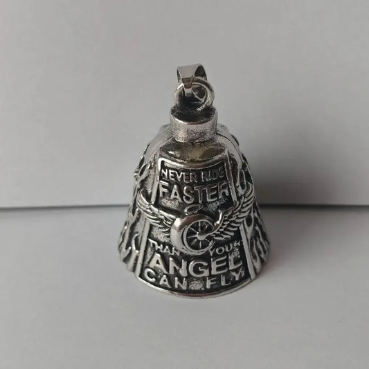 Alloy motorcycle guardian bell with wing design