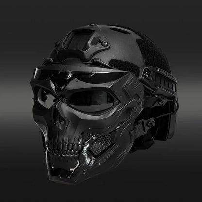 Tactical skull helmet mask with full face cover