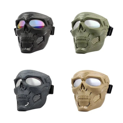 All four colour options of the tactical skull mask