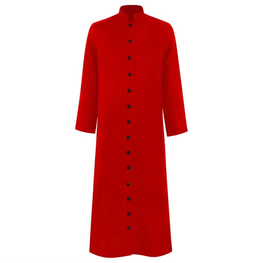 Full-length hooded medieval costume robe