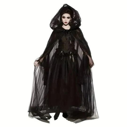 Hood detail on the lightweight costume cape