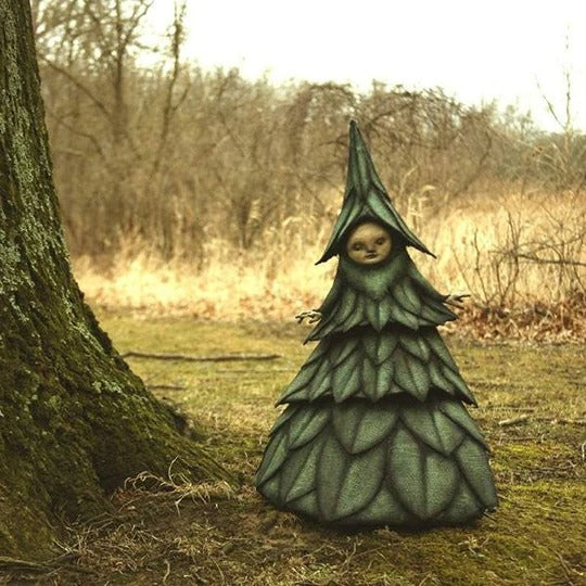 Decorative Halloween witch sculpture