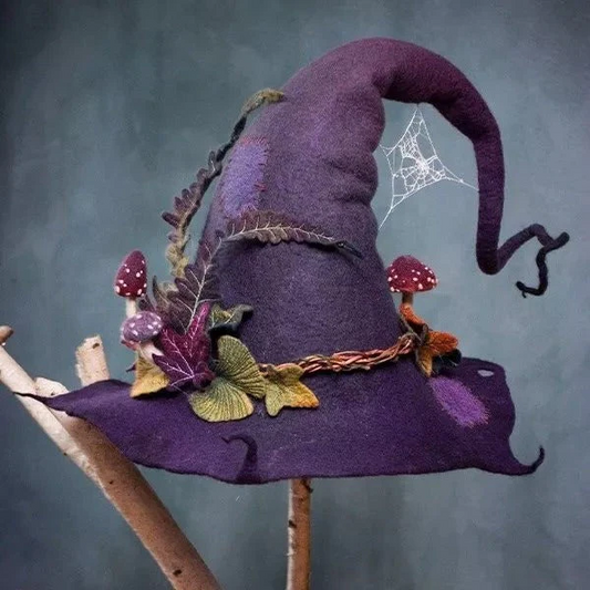 Handmade merino wool pointed costume hat