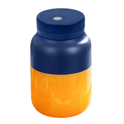 Portable smoothie blender with drink-through lid and straw